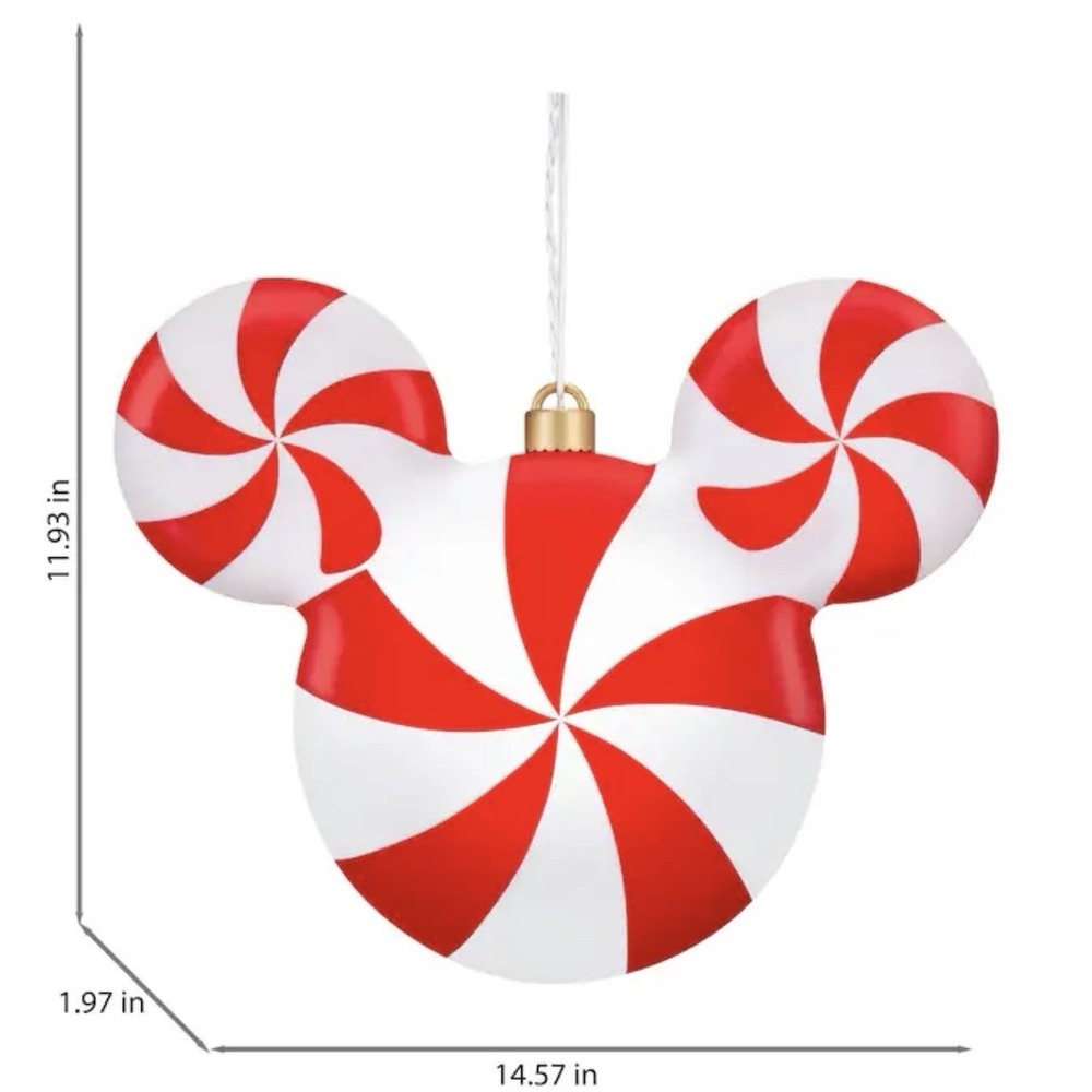 Disney 11.93 In Hanging Decoration Mickey Mouse LED Holiday Christmas Light New - Picture 3 of 5